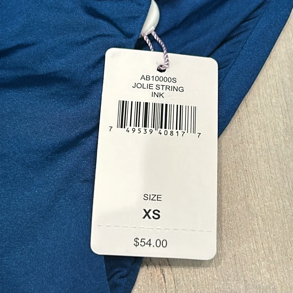 A. Che Jolie string ink blue swim bikini bottom size XS